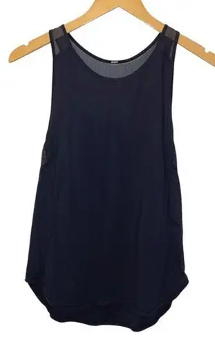Lululemon  Womens Sleeveless Mesh Lycra‎ UPF 50 Sculpt Tank Top Solid Black Small thumbnail 1