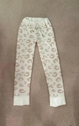 Anthropologie Pink And White Cheetah Super Comfy PJ Pants