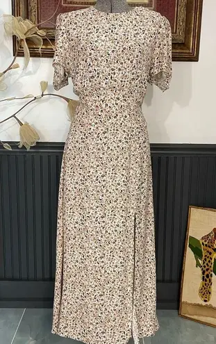 AFRM Jamie Floral Print Open Back Midi Dress