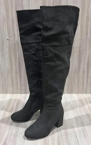 Dream Paris Dream Pairs Over the Knee Boots Block Heel Gray Thigh High Boots Womens Size 9