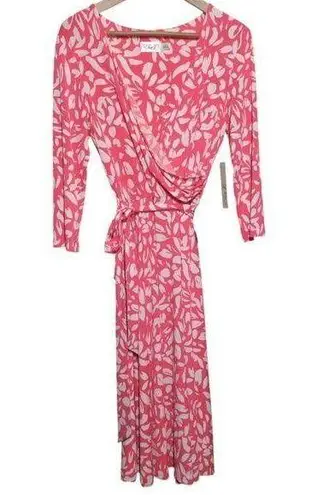 Eliza J Womens Wrap Dress Size 10 Wedding Guest Party Travel Floral Abstract