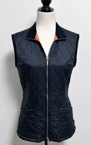 Barbour Midnight Navy Blue Shaped Lightweight Quilted Gilet Zip Up Womens Vest 4