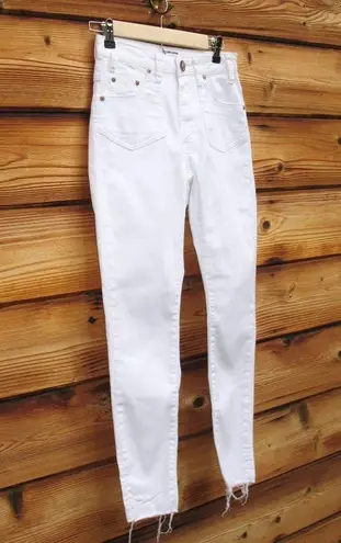 One Teaspoon  High Waist Freebird II White Skinny Jeans