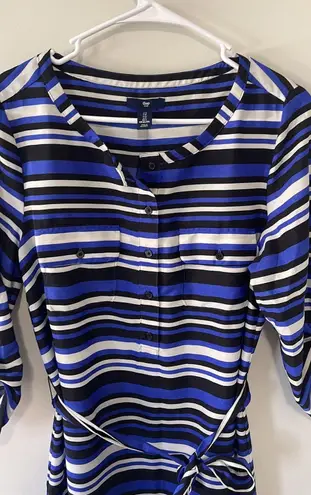 Gap Navy Blue Striped Dress S