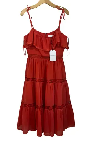 Dress the Population Dream Chiffon Sundress in Poppy Sz M