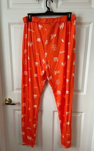 Whataburger Adult PJ's Pajama Set Size 3XL Orange