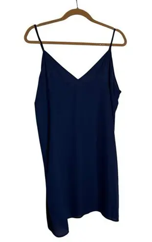 Amour Vert Navy Blue Sleeveless Mini Slip Dress Size Large