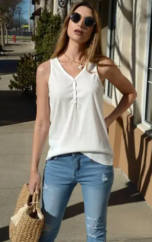 Esley Medium Chulk Pink V Neck Temperament V Neck Tank