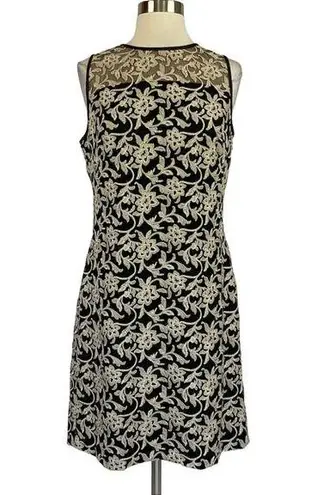 Ralph Lauren  Women's Cocktail Dress Size 10 Black and Gold Embroidered Sheath