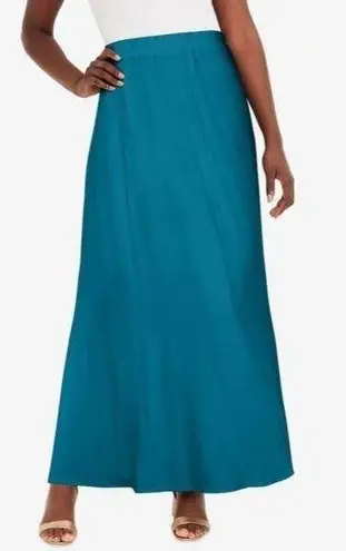 Nine West  Teal Blue Knit Maxi Skirt XXL