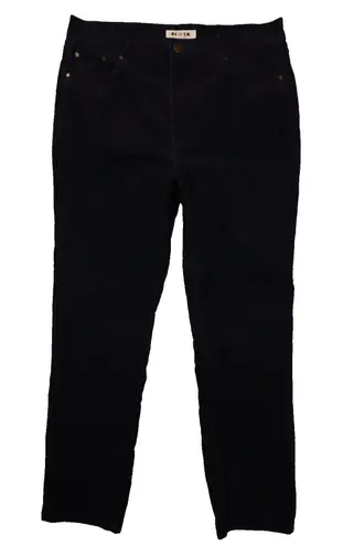 Boden Navy Blue Straight Leg Corduroy 5 Pocket Pants Women's 12R Stretch Size 12