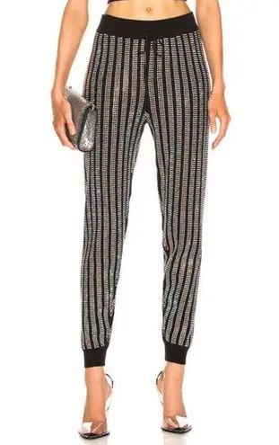 RtA NWT Finn Pant Crystal Embellished Knit Black