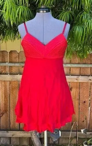 Kay Unger  Petite Red Silk Dress size 8