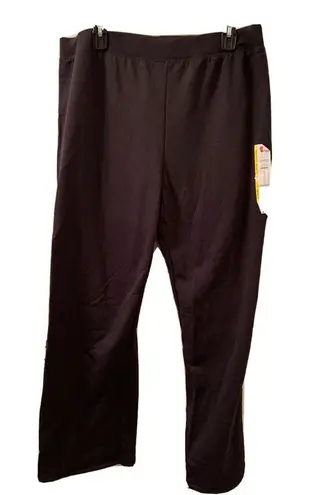 Hanes  Live Love Comfort Women's Fleece Open Leg Jogging Pants Size L 12-14 Black - Image 1