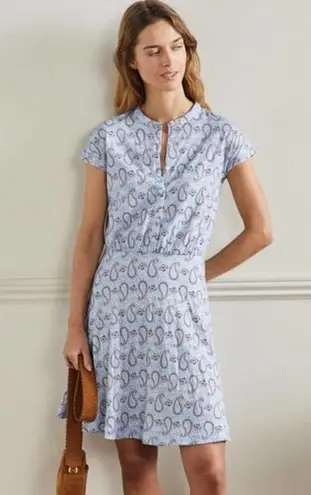 Boden Flippy Jersey Mini Dress Short Sleeve
Enchanting Paisley Floral Blue 10R Size 10