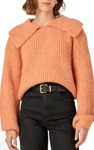 English Factory English Factory Collar Oversize Collared Rib Chucky Sweater Peach Size XS