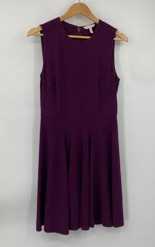 Rebecca Taylor  Dress Fit & Flare Sleeveless Suiting Circle Purple Womens size 8