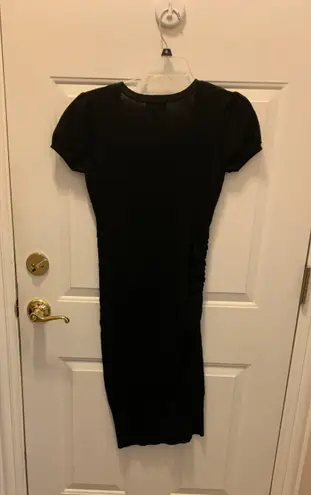Speechless Cap Sleeve Bodycon Black Dress
