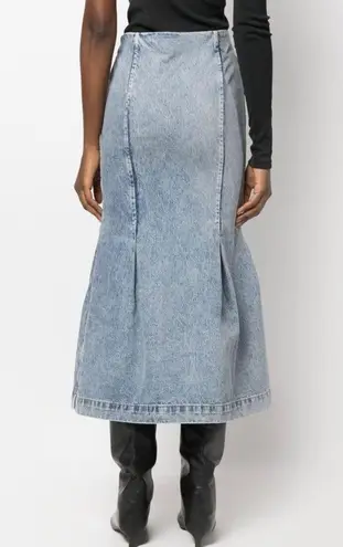 KHAITE high-waisted slim-cut Levine Denim Skirt NEW