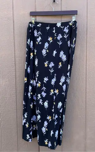 Lane Bryant NWT  Womens Skirt Maxi Slit Black Purple Floral Plus Size 18/20