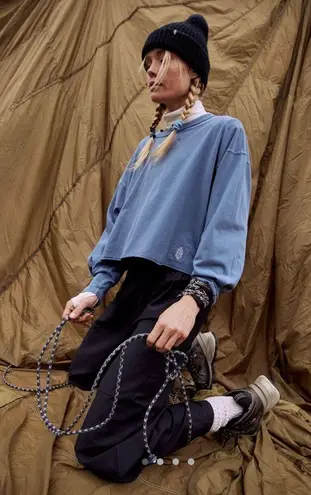 NWOT FP Movement Long Sleeve Inspire Tee Blue Size XL