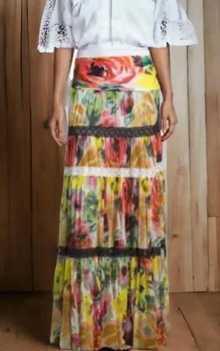 Fuzzi Floral Maxi Dress/Skirt Medium . $825 Red