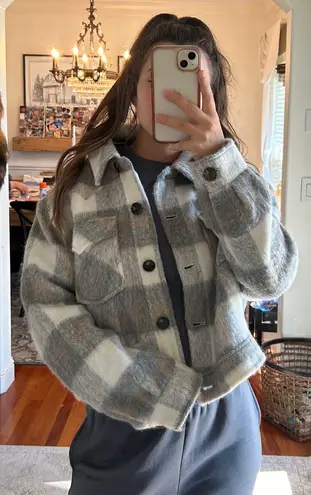 Flannel Jacket Gray Size M