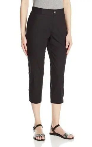 Rafaella New! Women's Poplin Black Capri Pants With Pockets Size 14