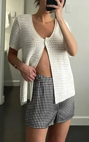 Cami NYC Matilda Silk Short in Black Mini Gingham NWT