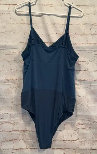 Torrid  teal body suit 2 tank adjustable straps fitted deep neckline stretch plus - Image 4