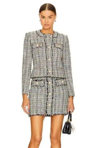 Generation Love  Women's Kristen Tweed Jacket Sandra Skirt XSMALL Black Rainbow