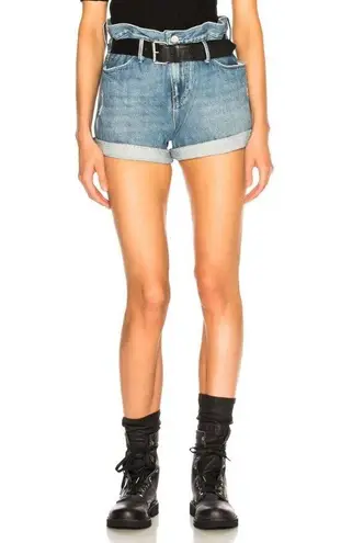 RTA Pierce Belted Denim Short Clean Blue Womens Size 26