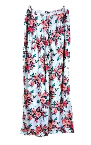 Cynthia Rowley Women’s Pajama Pants Wide Leg Drawstring Pockets Floral Size L