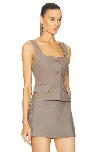 SIR. Leonardo Button Down Bodice Top in taupe 3/L New as