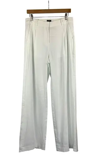 J.Crew Womens White Linen Blend Wide