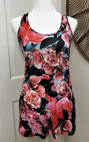 Lululemon Secret Rose Garden Multicolor Floral Print Racerback Tank To Sz 6? M Size M