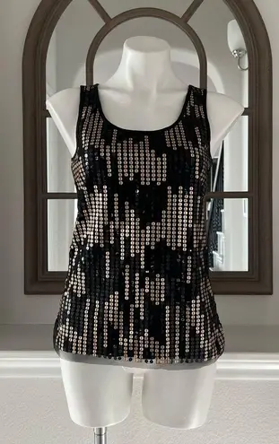 Romeo + Juliet Couture Romeo & Juliet Black Tank Top! w/Gold Sequins Size L