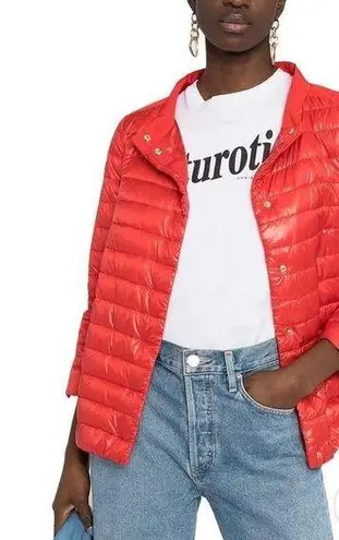 Herno women's ultralight lightweight down short jacket in rosso NEW