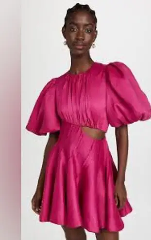 AJE Admiration Asymmetric Mini Dress, Fuchsia, Size AUS 6 US 2, $425 Pink