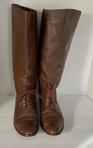 🌺 Marc Alpert Leather Victorian Style Riding Boot B34 Brown Size 7