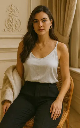 Quince 100% Washable Silk High Neck Tank Top Silver Gray XS Quiet Luxury Layer