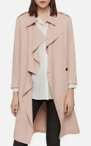 All Saints Bexley Mac Trench Coat in Rose Pink Size Medium