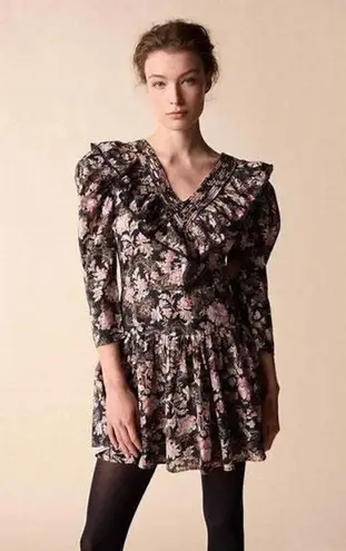 St. Roche NWT Hatfield Mini Dress in Belladonna Sz 4 Black