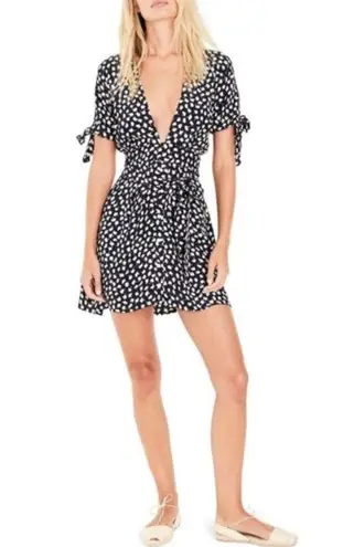 Faithfull the Brand Blue Vintage Bloom Birgit Mini Dress Sz.US6 NWT