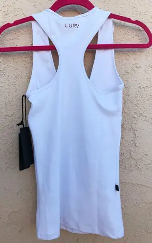 Carbon 38 NWT L'URV women’s Simple Pleasures ruffled white cami tank top size XS