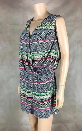 INC Sleeveless Geometric Surplice Romper NWT PL