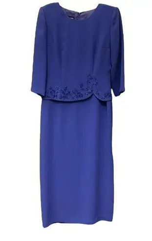 Donna Morgan EUC  Women's Petites Black Layered Dress Mother of the Bride 8 - Image 1