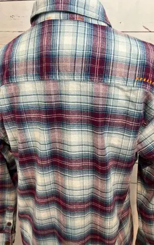 Ariat  Rebar Medium Long Sleeve button front shirt Colorful plaid western cowgirl