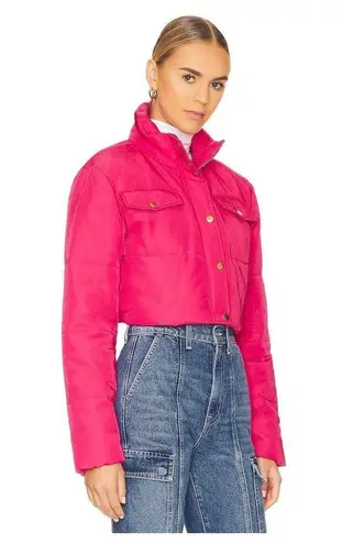 Revolve NEW PINK CROPPED PUFFER XXS