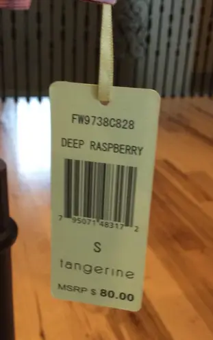 Tangerine Hoodie Pullover Deep Raspberry Zip Up Long Sleeve New Small - Image 6